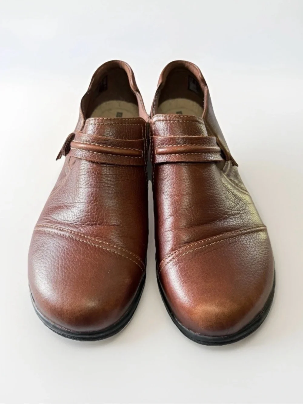 Collection by Clarks Shoes Womens 8.5W Cheyn Madi Loafers Brown Leather